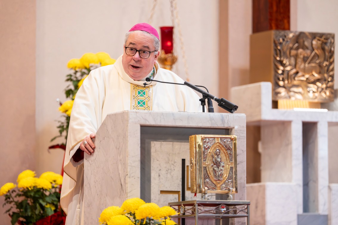 Bishop Olson at ambo